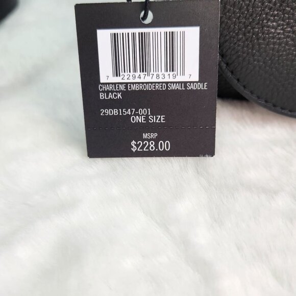 NWT Frye Women's Charlene Leather Small Saddle Bag, Black - Picture 10 of 10